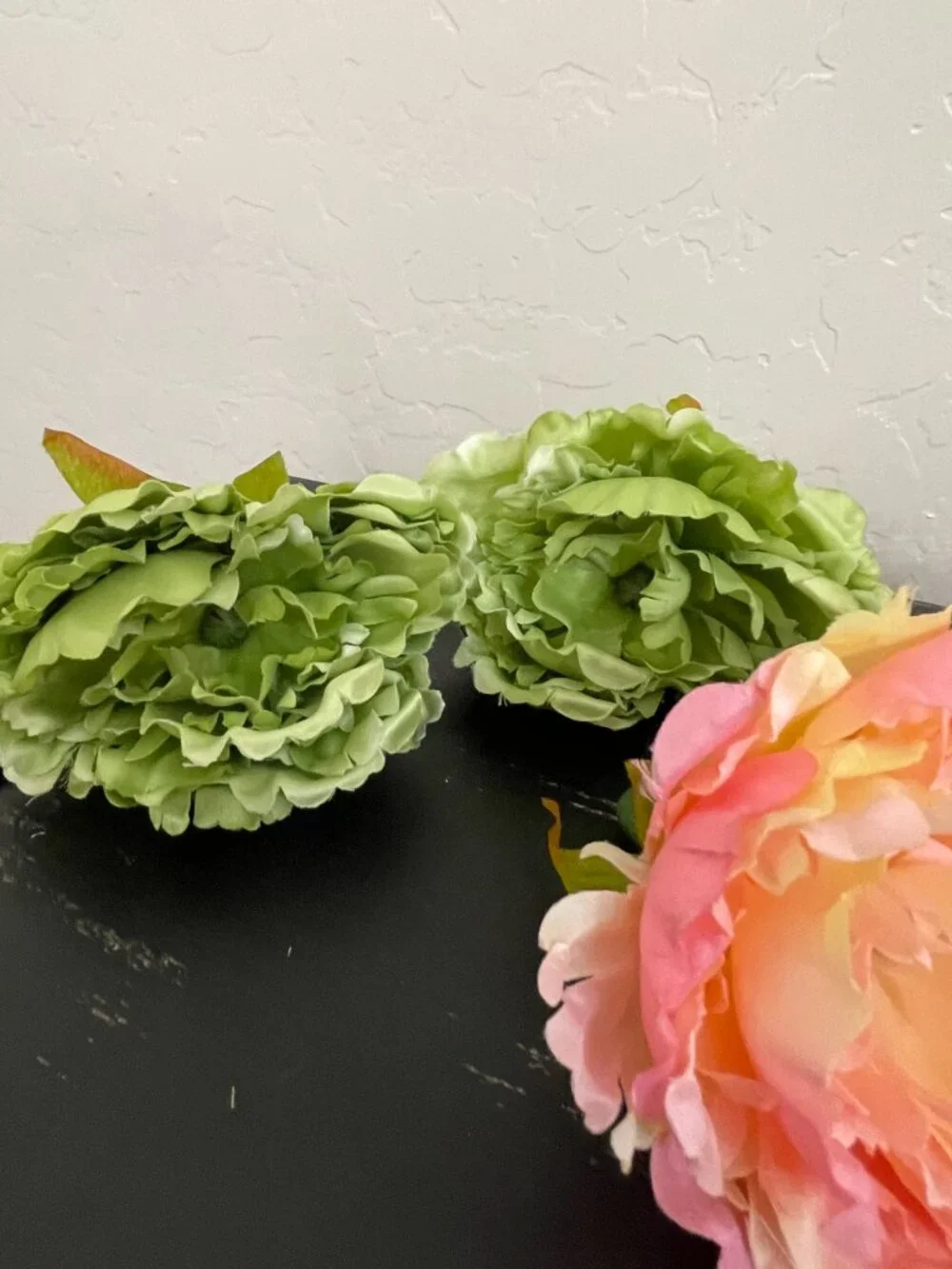 New Napkin Rings Fake Faux Flowers Set of 6